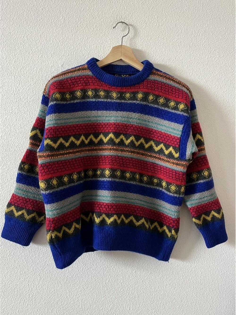 Vintage Coogi Australia Pure Wool Striped Sweater L⁠